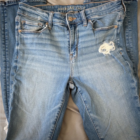 American Eagle Outfitters Denim - American Eagle Outfitters Light Blue Ripped Skinny Jeans